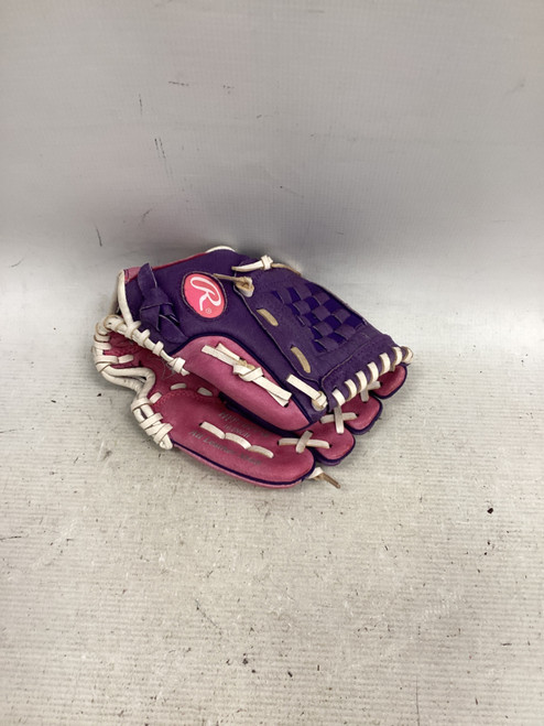 Vist Large View of Product Image Which is Used Rawlings HIGHLIGHT SERIES BB/SB Glove RH Throw Pink 10"