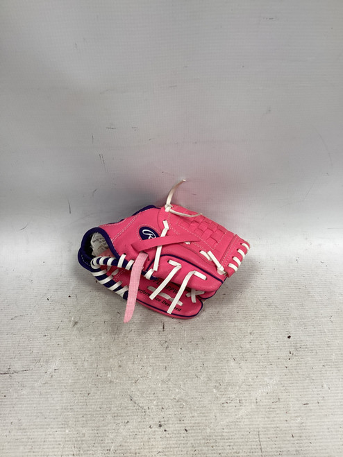 Vist Large View of Product Image Which is Used Rawlings PLAYER SERIES BB/SB Glove RH Throw Pink 9"