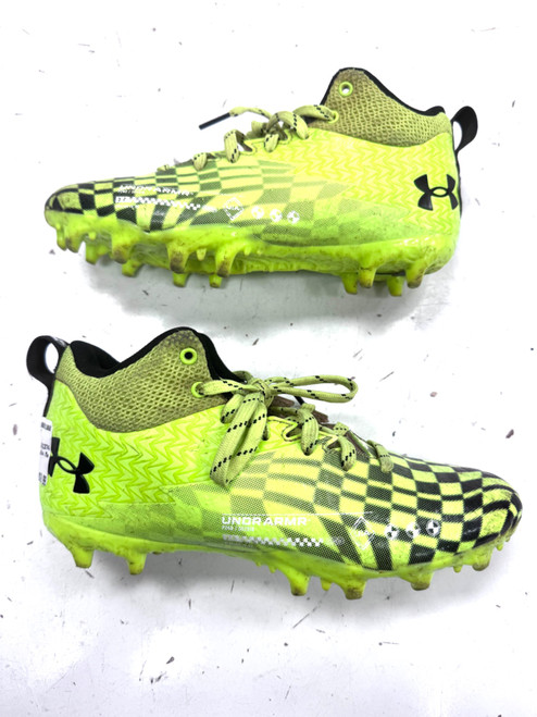 Vist Large View of Product Image Which is Used Under Armour LAX Cleats Mens Yellow Senior 4.5
