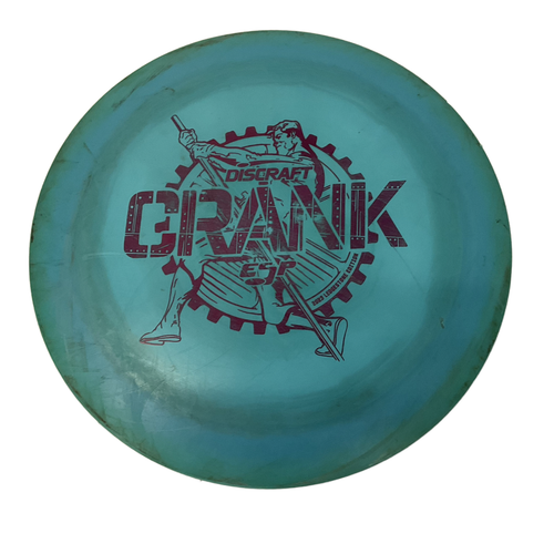 Vist Large View of Product Image Which is Used Discraft ESP CRANK Disc Golf Driver Teal