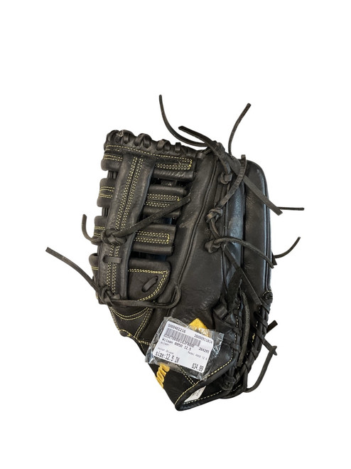 Vist Large View of Product Image Which is Used Wilson A950 12.5 BB/SB Glove RH Throw Black 12 1/2"