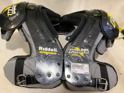 Vist Large View of Product Image Which is Used Riddell POWER SURGE FB Shoulder Pads Black LG