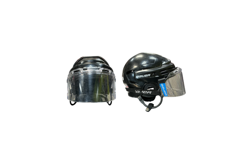 Vist Large View of Product Image Which is Used Bauer 2100 Helmet Half Visor Combo Black LG