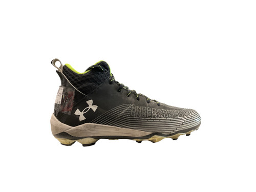 Vist Large View of Product Image Which is Used Under Armour Adult FB Cleats Black Senior 11.5
