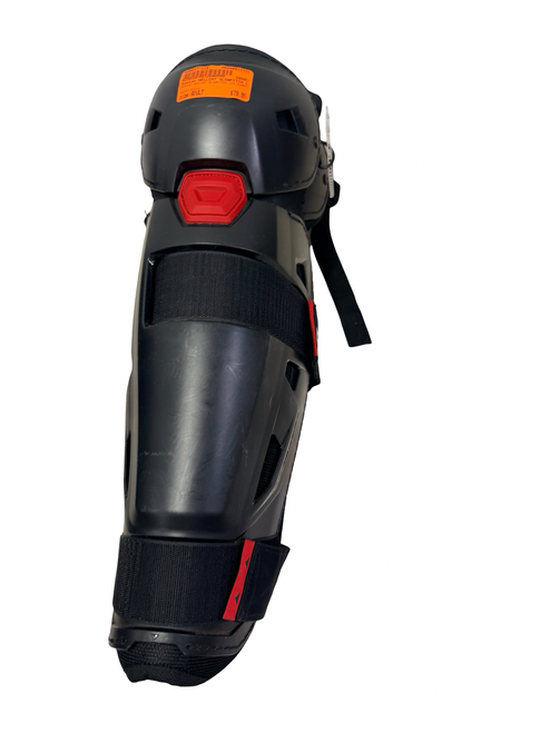 Vist Large View of Product Image Which is Used Easton HELLCAT SLOWPITCH Softball Fielder Leg Guards Black L/XL
