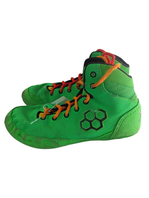 Vist Large View of Product Image Which is Used Rudis Wrestling Shoes Green Junior 05.5