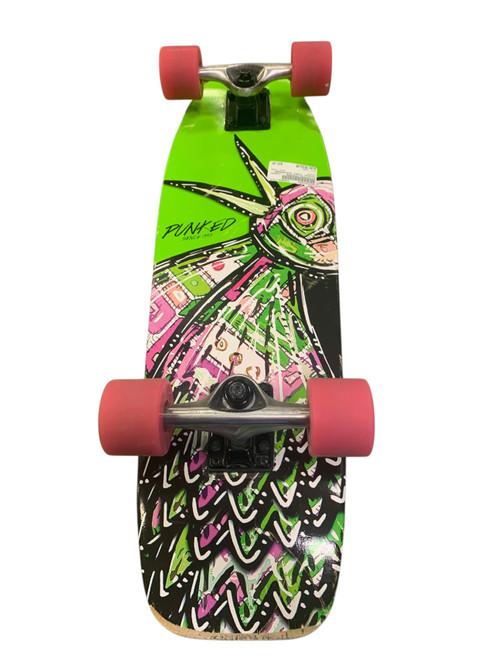 Vist Large View of Product Image Which is Used Yocaher PUNKD Complete Skateboard Green Regular