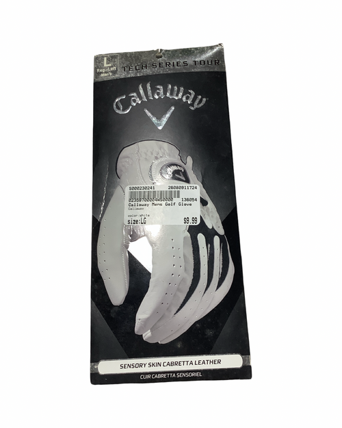 Vist Large View of Product Image Which is Used Callaway Mens Golf Glove White LG