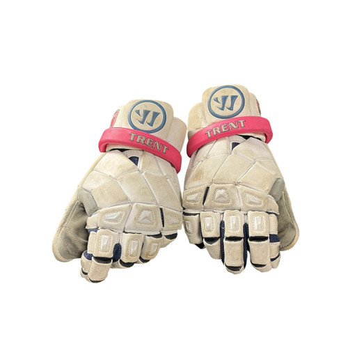 Vist Large View of Product Image Which is Used Warrior LAX GLOVES Lacrosse Gloves Mens White 11"