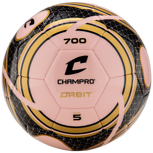 Vist Large View of Product Image Which is New Champro Orbit Sz 5 Soccer Ball Pink/Gold/Black