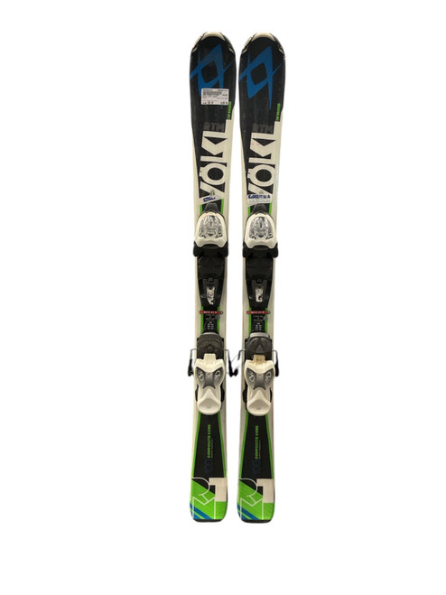 Vist Large View of Product Image Which is Used Volkl RTM 100CM Boys DH Ski/Binding Black And White 100 cm