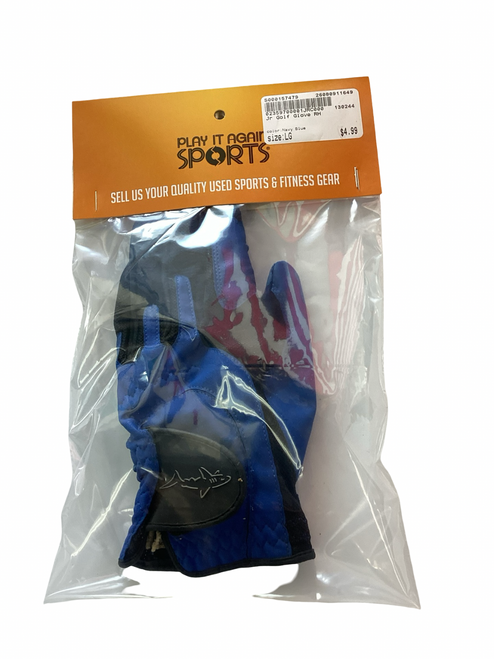 Vist Large View of Product Image Which is Used Jr Golf Glove Navy Blue LG