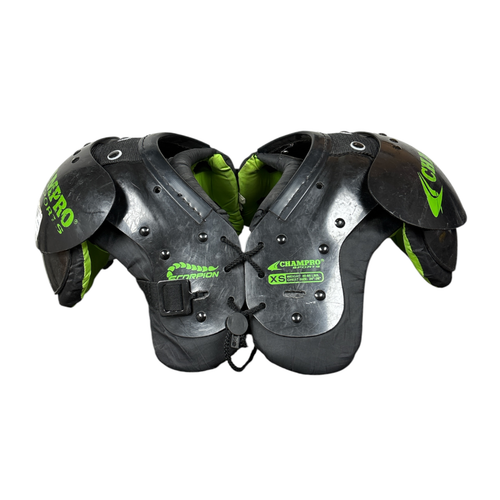 Vist Large View of Product Image Which is Used Champro SCORPION Football Shoulder Pads Black XS