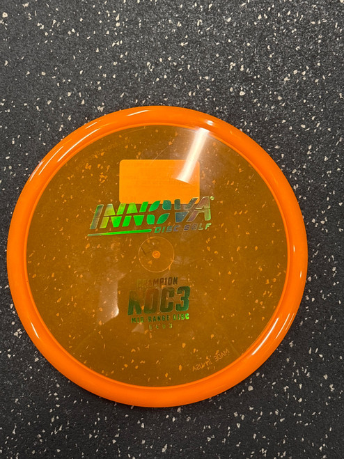Vist Large View of Product Image Which is Used Innova CHAMPION ROC 3 Disc Golf Mid Range Orange