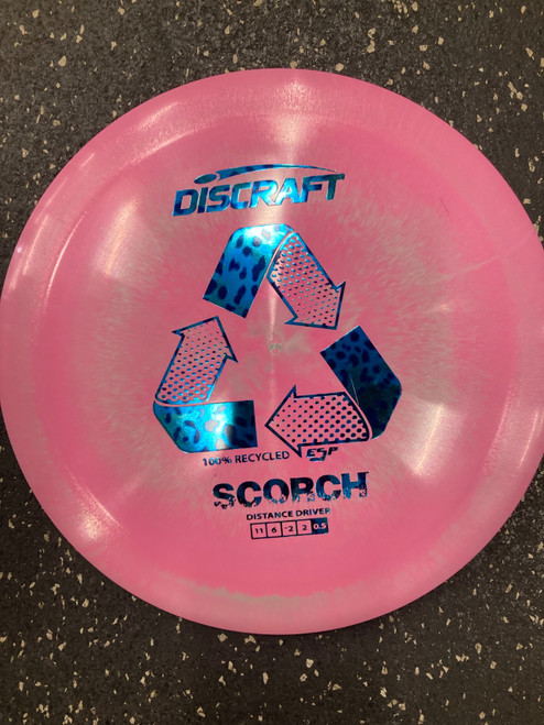 Vist Large View of Product Image Which is Used Discraft ESP SCORCH Disc Golf Driver Pink