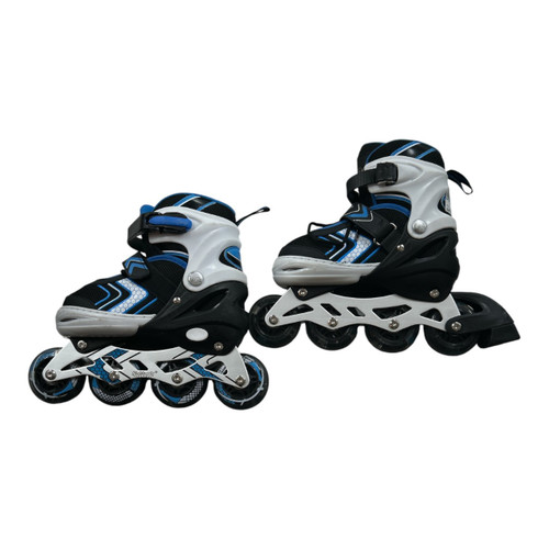 Vist Large View of Product Image Which is Used NATTORK ADJ SKATES 1-4 Junior Rec Fitness Skates Royal Blue Adjustable