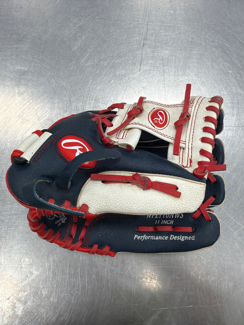 Vist Large View of Product Image Which is Used Rawlings WPL110NWS BB/SB Glove RH Throw Navy Blue 11"