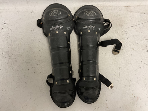 Vist Large View of Product Image Which is Used Rawlings 9C-B Catchers Leg Guards Black Youth
