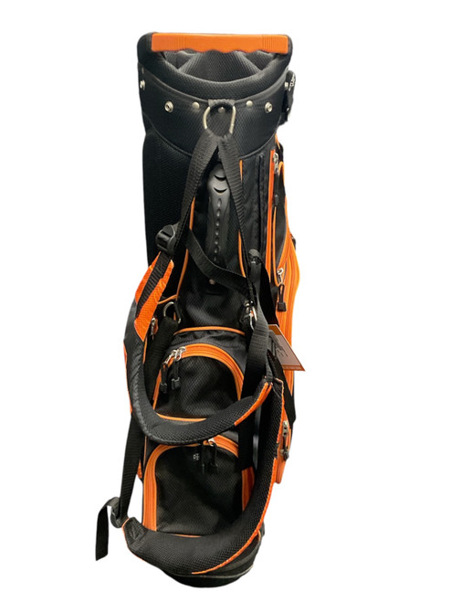 Vist Large View of Product Image Which is Used BLACK ORANGE STAND BAG Mens Stand Bag Black And Orange