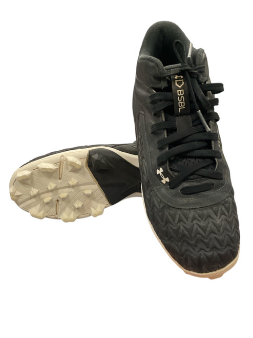 Vist Large View of Product Image Which is Used Under Armour BASEBALL CLEAT BB/SB Cleats Black Junior 04