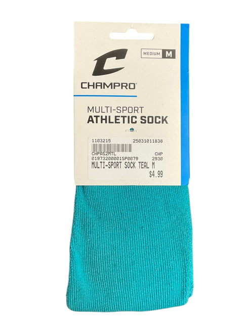 Vist Large View of Product Image Which is New MULTI-SPORT SOCK TEAL M 11838-CHPAS2MTL
