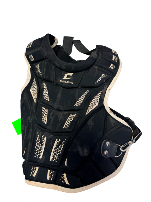 Vist Large View of Product Image Which is Used Champro Optimus MVP CPF104BW 12" Youth Baseball Catchers Chest Protector Black
