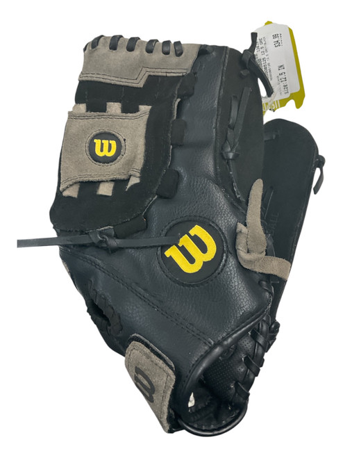 Vist Large View of Product Image Which is Used Wilson A035OB5125 12.5 GREY/BLACK BB/SB Glove RH Throw Black 12 1/2"