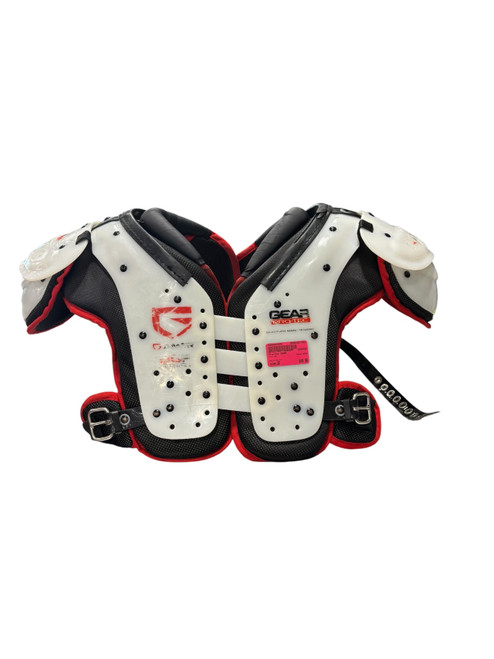 Vist Large View of Product Image Which is Used Pro-Tec GEAR FB Shoulder Pads White 2X