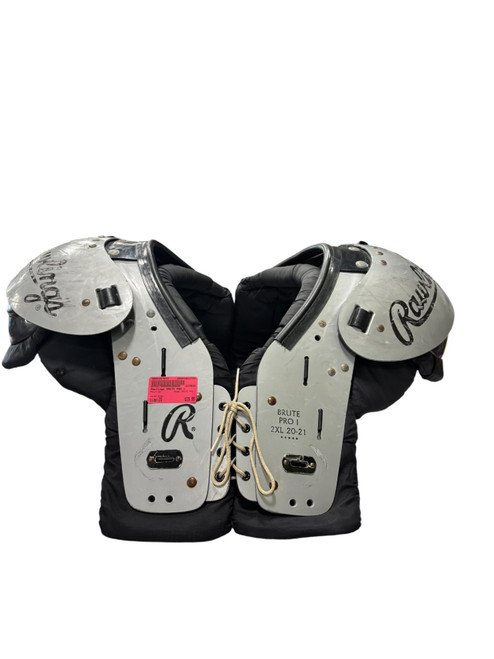 Vist Large View of Product Image Which is Used Rawlings BRUTE PRO 1 FB Shoulder Pads Grey 2X