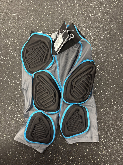 Vist Large View of Product Image Which is Used Champro NWT BULL RUSH 7 PAD YOUTH FB Girdles Grey SM