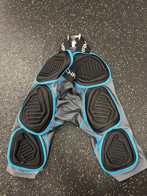 Vist Large View of Product Image Which is Used Champro NWT BULL RUSH 7 PAD YOUTH FB Girdles Grey SM