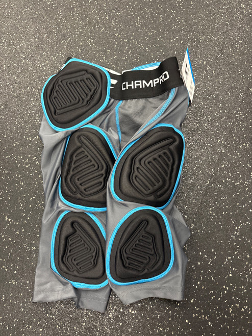 Vist Large View of Product Image Which is Used Champro NWT BULL RUSH 7 PAD YOUTH FB Girdles Grey LG