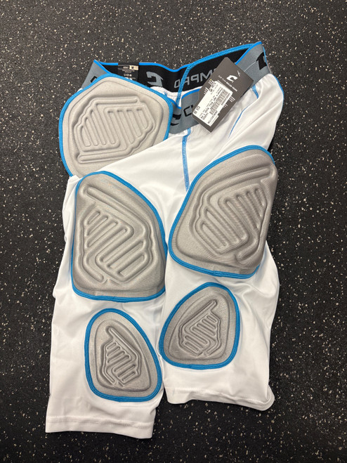 Vist Large View of Product Image Which is Used Champro NWT BULL RUSH 7 PAD ADULT FB Girdles White MD