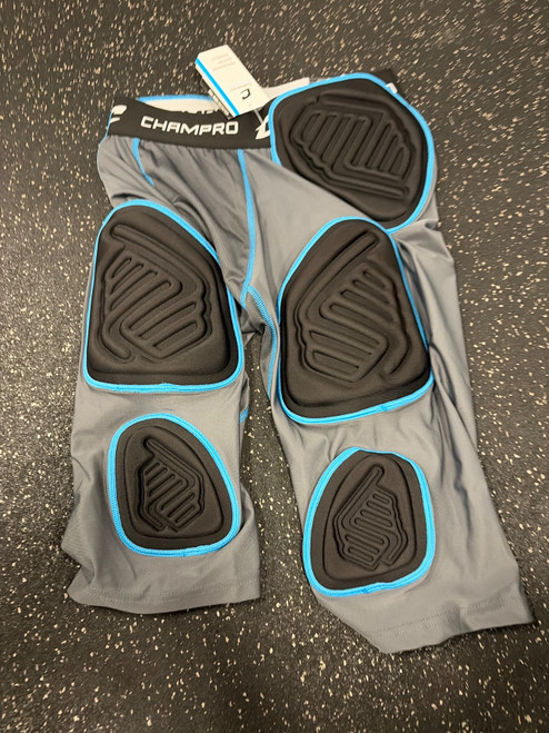 Vist Large View of Product Image Which is Used Champro NWT BULL RUSH 7 PAD ADULT FB Girdles Grey LG