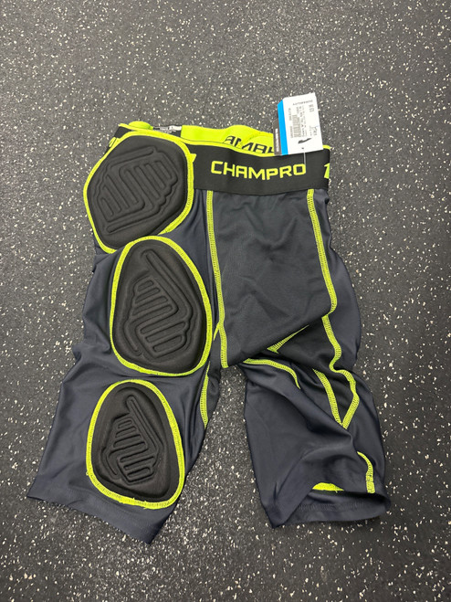 Vist Large View of Product Image Which is Used Champro NWT BULL RUSH 7 PAD YOUTH FB Girdles Black LG