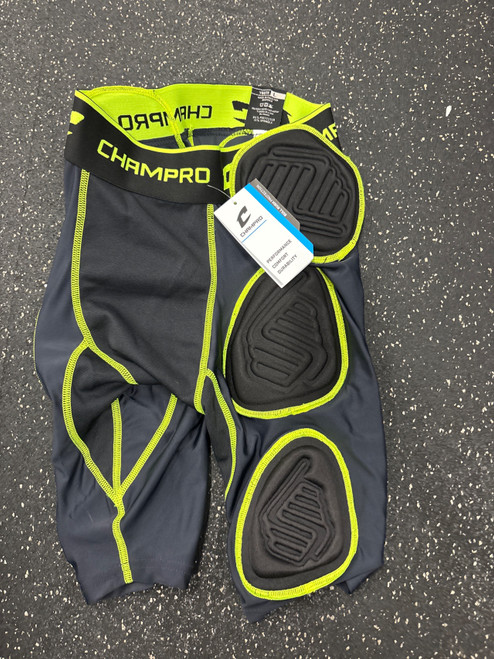 Vist Large View of Product Image Which is Used Champro NWT BULL RUSH 7 PAD YOUTH FB Girdles Black LG