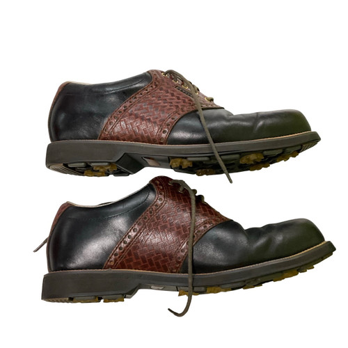 Vist Large View of Product Image Which is Used Dunlop PROFESSIONAL SERIES Mens Golf Shoes Black Senior 9.5