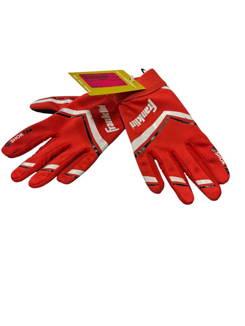 Vist Large View of Product Image Which is Used Franklin SHOKTAK FB Gloves Red LG