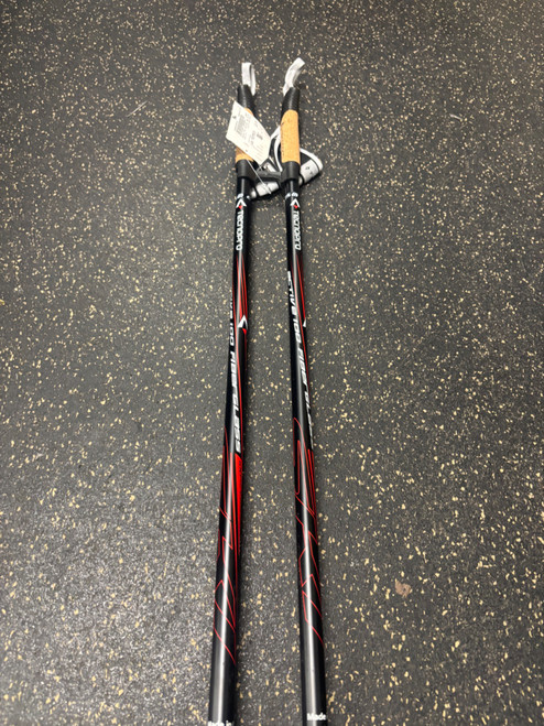 Vist Large View of Product Image Which is Used Tecno Pro ACTIVE 100 XC POLES Mens XC Ski Poles Black 150 cm / 59 in