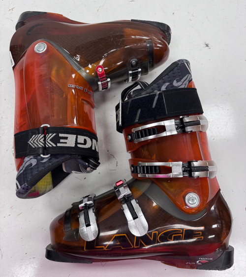 Vist Large View of Product Image Which is Used Lange FLUID 80 FR Mens DH Ski Boot Orange 275 MP - M09.5 - W10.5