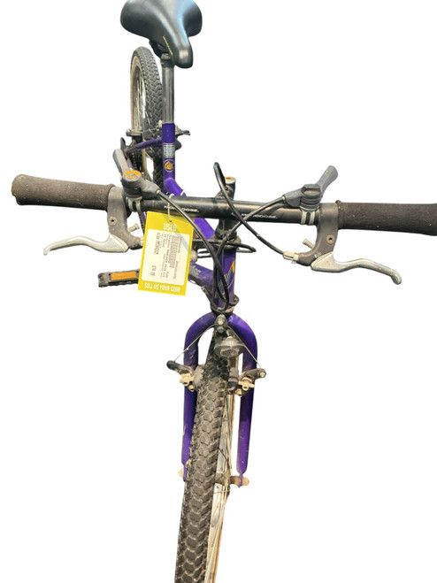 Vist Large View of Product Image Which is Used Mongoose MANEUVER 24IN Mountain Bike Womens Purple 38-42cm - 15-16" - SM Frame