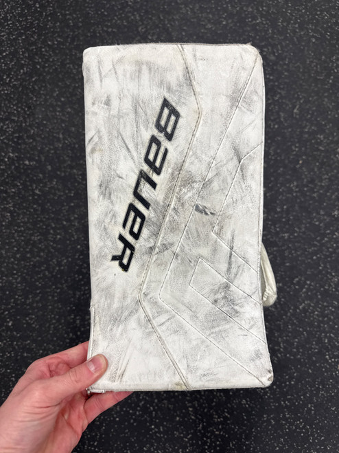Vist Large View of Product Image Which is Used Bauer SUPREME ONE.7 Junior Goalie Blocker White
