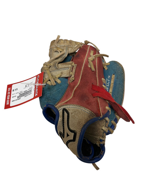Vist Large View of Product Image Which is Used Mizuno POWER CLOSE BB/SB Glove RH Throw Royal Blue 11"