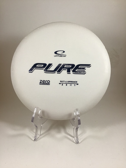 Vist Large View of Product Image Which is Used Latitude 64 ZERO MED PURE Disc Golf Putter White 172g