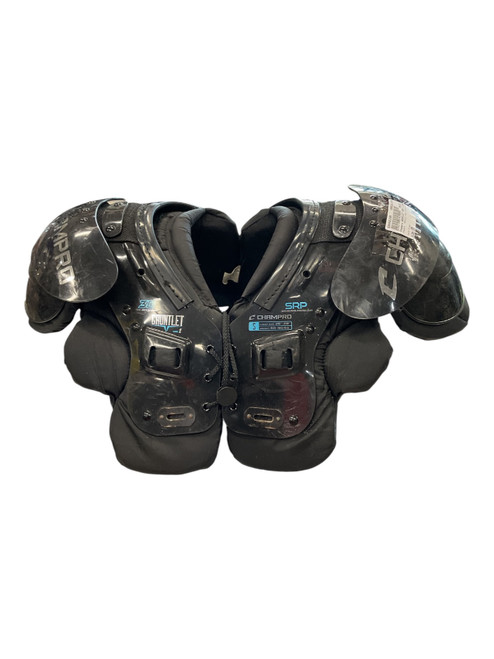 Vist Large View of Product Image Which is Used Champro GAUNTLET VER1 S 60-90 LBS FB Shoulder Pads Black SM