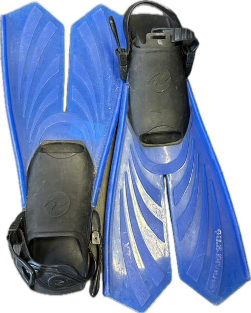 Vist Large View of Product Image Which is Used US Divers Underwater Fins Royal Blue L/XL