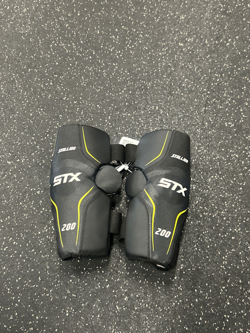 Vist Large View of Product Image Which is Used STX STALLION 200 ARM PADS Lacrosse Arm Pads/Guards Black SM