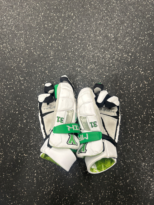 Vist Large View of Product Image Which is Used Maverik M5 GLOVES Lacrosse Gloves Mens Green 13"