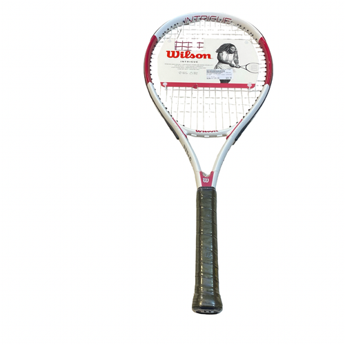Vist Large View of Product Image Which is Used Wilson INTRIGUE Adult Tennis Racquet White 4 1/4"