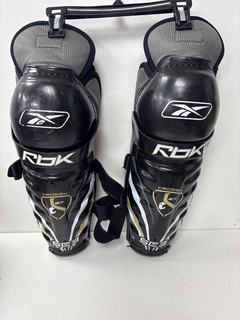 Vist Large View of Product Image Which is Used Reebok SC87 3 Senior Shin Guards Black 14"